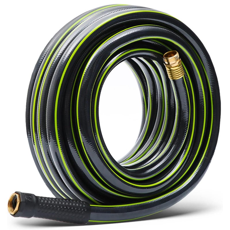 Worth Leader Garden Hose 3/4 in. x 25 ft. -No Kink, Flexible, Leakproof, Male/Female -Heavy Duty Durable 5 Layers PVC Rubber Lightweight Water Pipe for Gardening, Agriculture & Lawn Care -500PSI Burst - Image 1